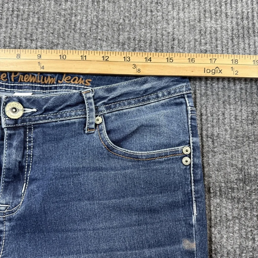 Justice‎ Premium Jeans Girls 16 Plus Blue Super Skinny Simply Low Stretch Denim